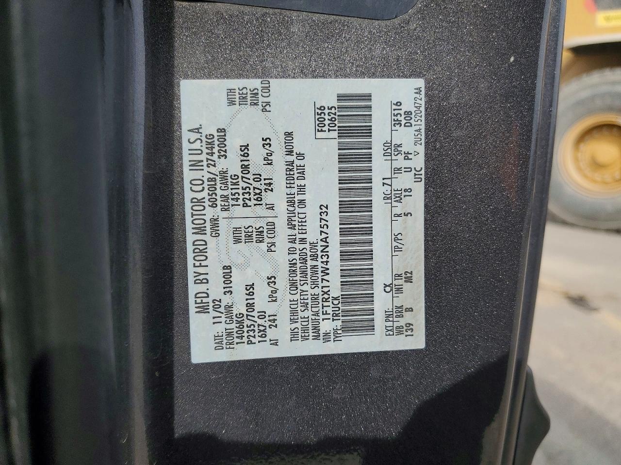 2003 Ford F150 VIN 1FTRX17W43NA75732 photo 12