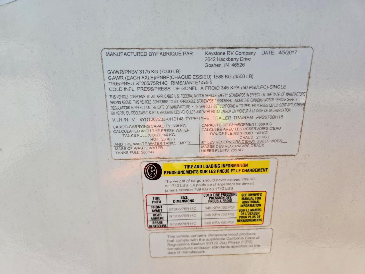 2018 KEYSTONE Passport VIN 4YDT26723JK410148 photo 10