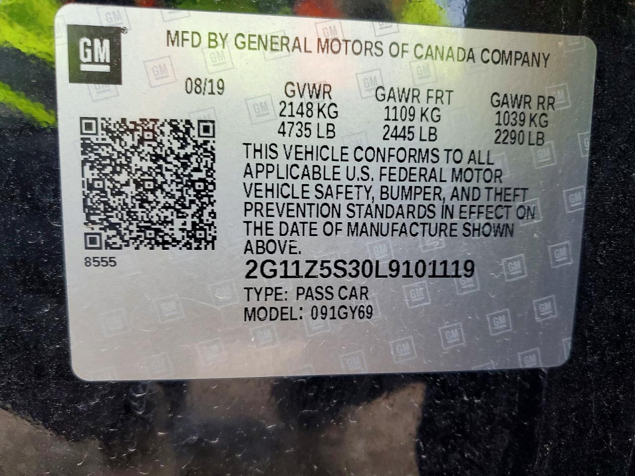 2020 CHEVROLET Impala VIN 2G11Z5S30L9101119 photo 12