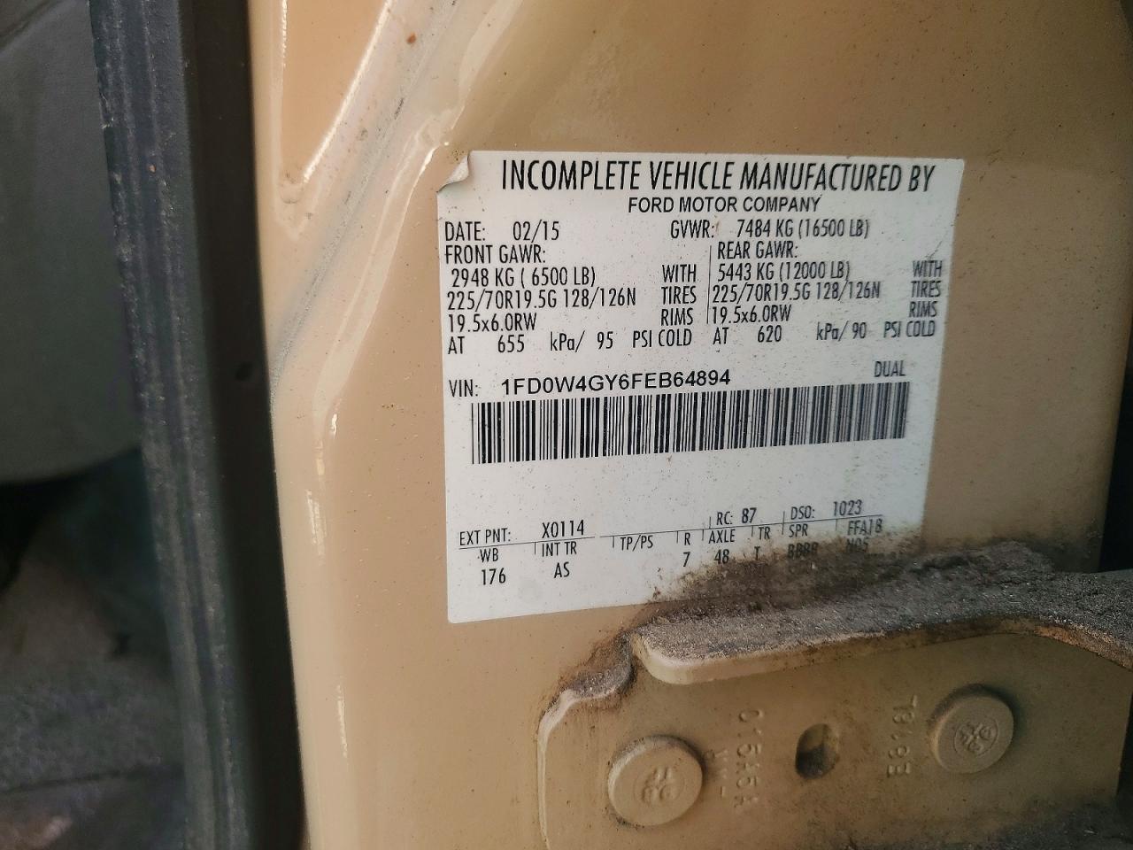 2015 Ford F450 VIN 1FD0W4GY6FEB64894 photo 12