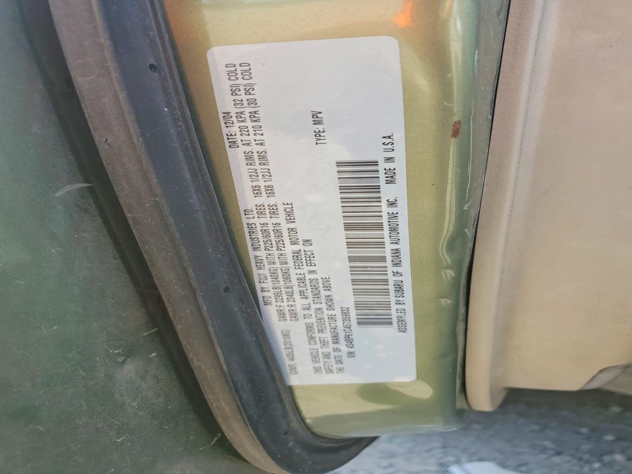 2005 Subaru LEGACY VIN 4S4BP61C457359832 photo 12