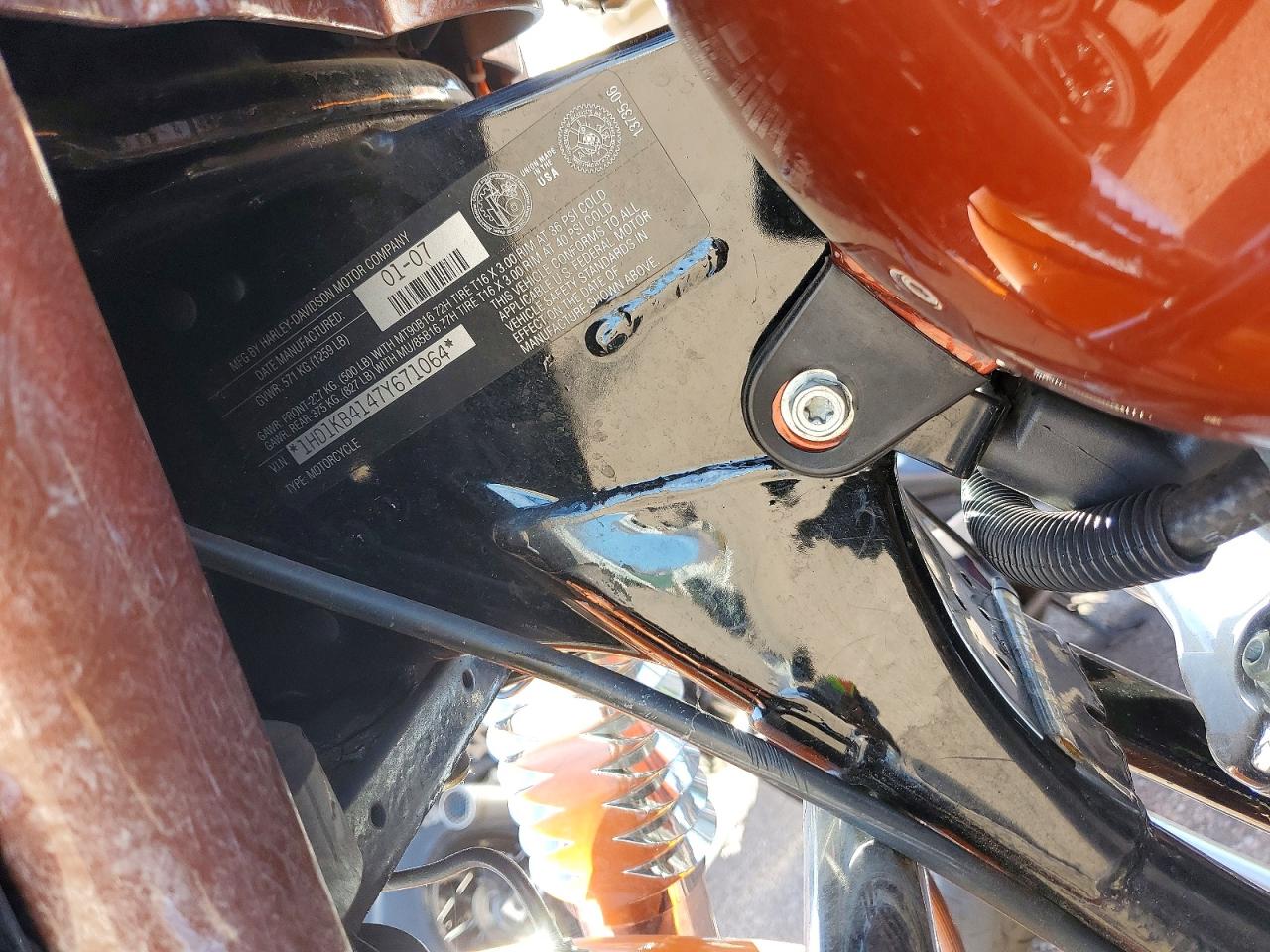 2007 HARLEY Fl VIN 1HD1KB4147Y671064 photo 8