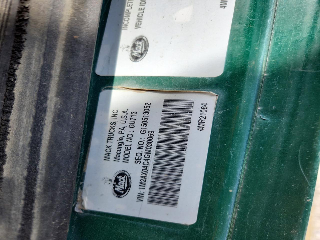 2016 MACK All other VIN 1M2AX04C4GM030069 photo 10