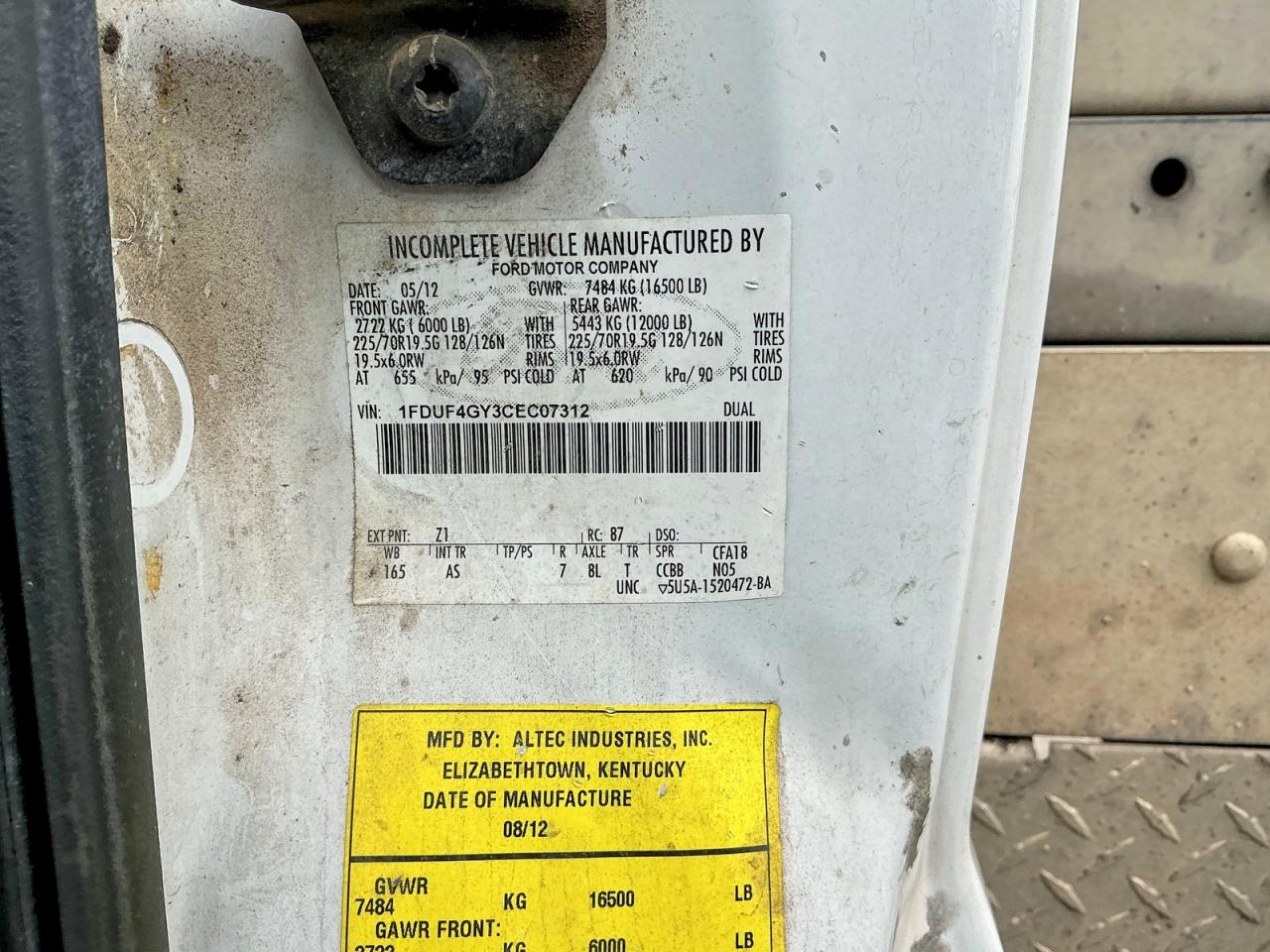 2012 Ford F450 VIN 1FDUF4GY3CEC07312 photo 10