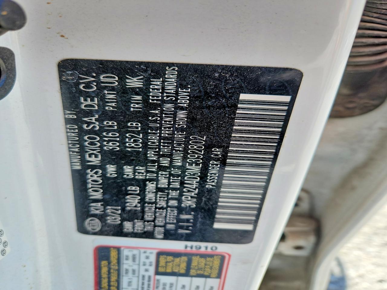 2021 Kia Rio VIN 3KPA24AD3ME392802 photo 12