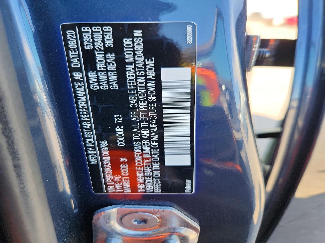 2021 Polestar 2 VIN LPSED3KA3ML008785 photo 12