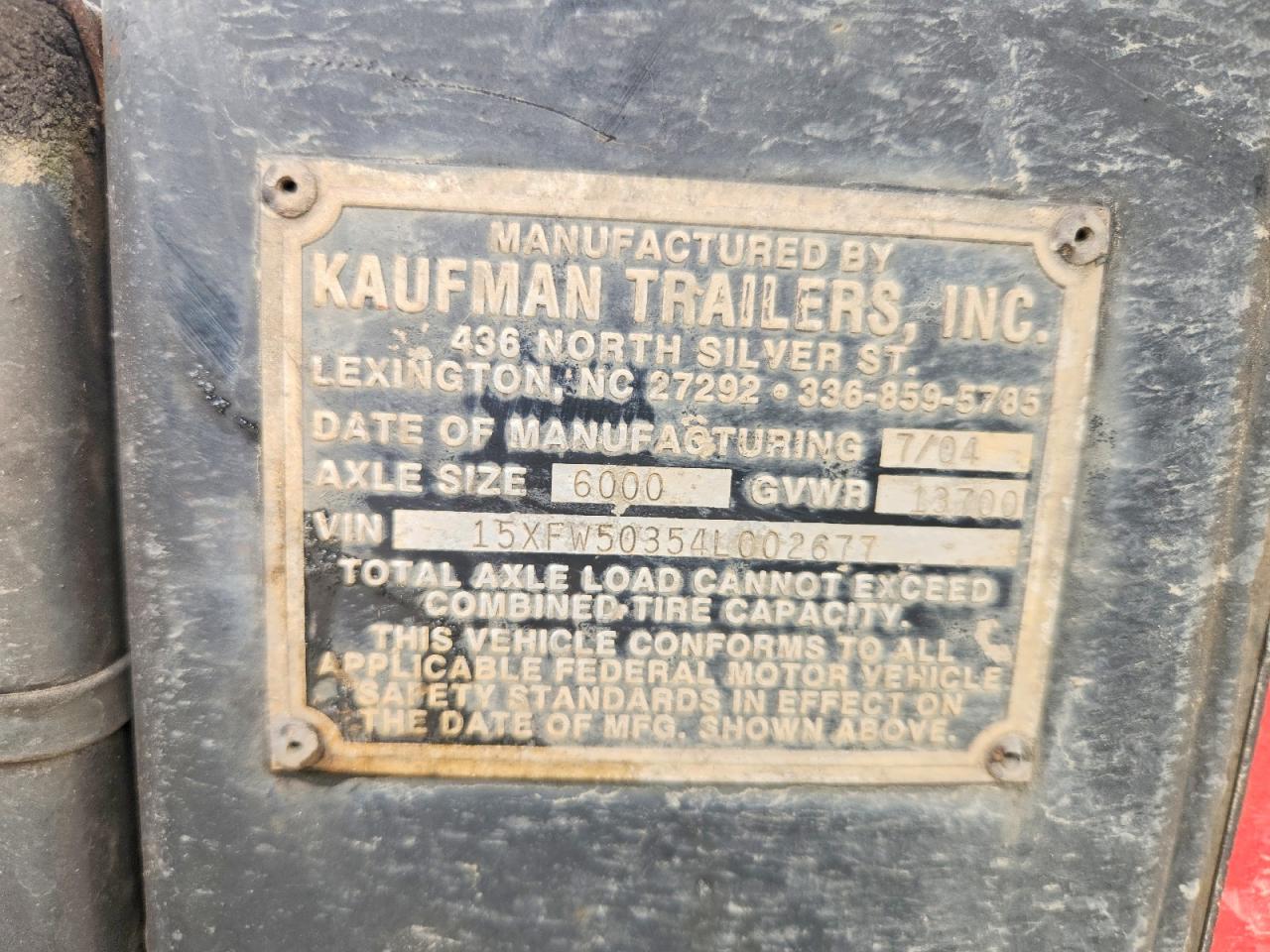 2004 KAUFMAN Unknown VIN 15XFW50354L002677 photo 10