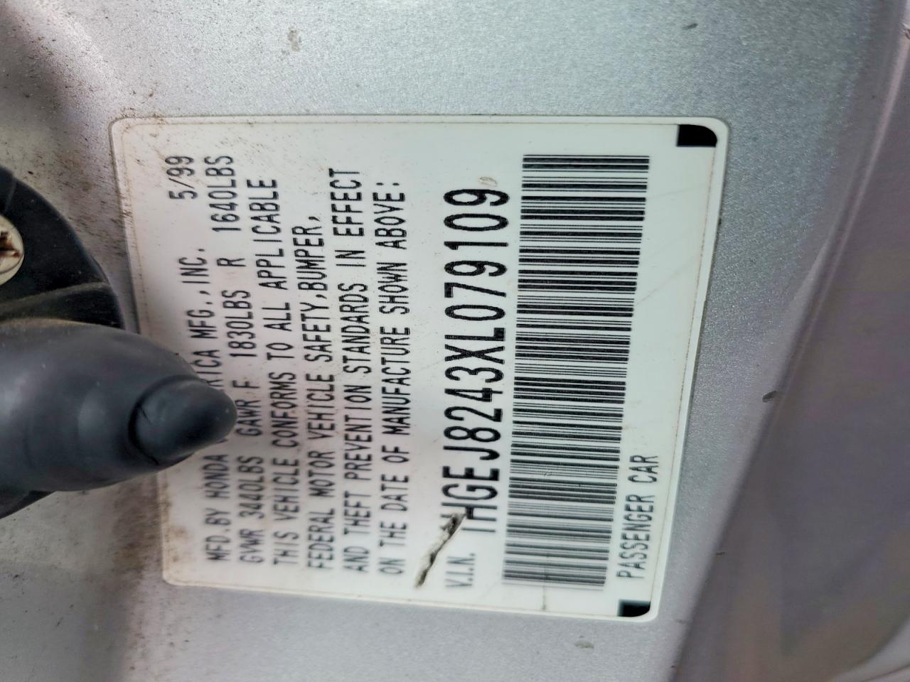 1999 Honda Civic VIN 1HGEJ8243XL079109 photo 12