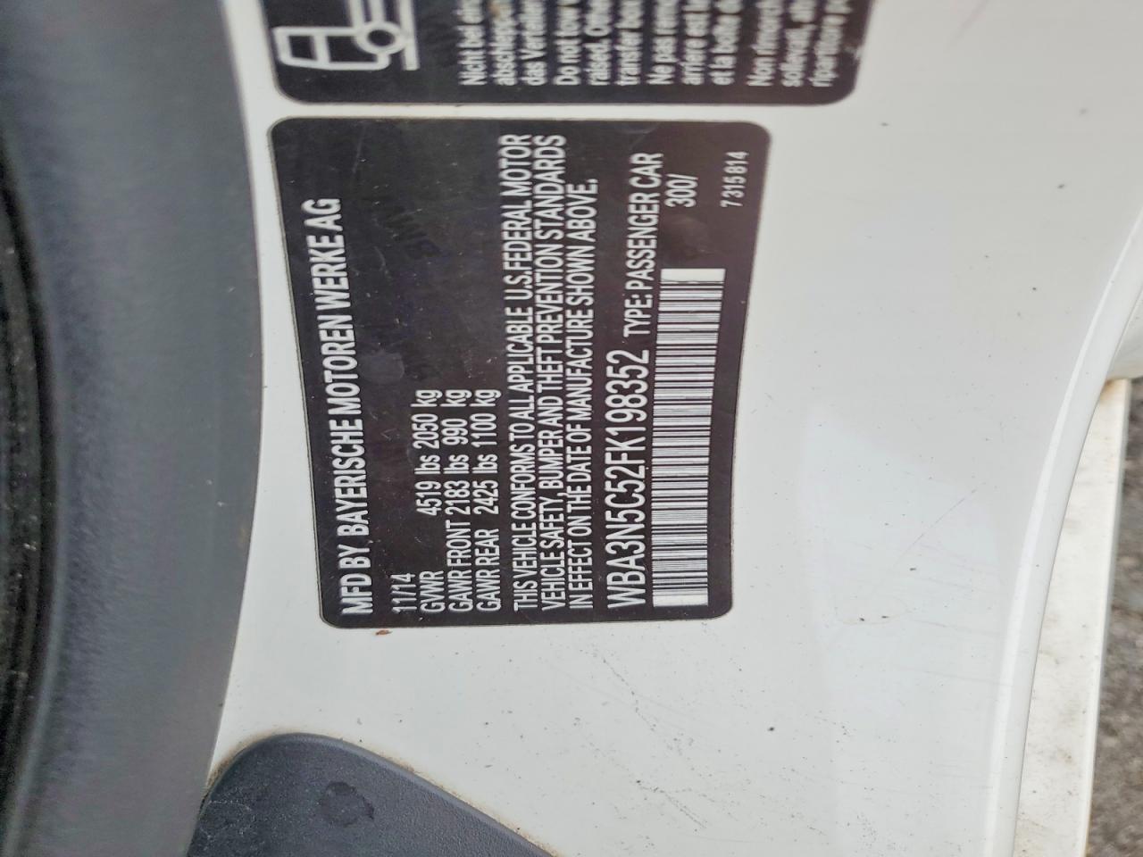 2015 BMW 428 xi VIN WBA3N5C52FK198352 photo 12