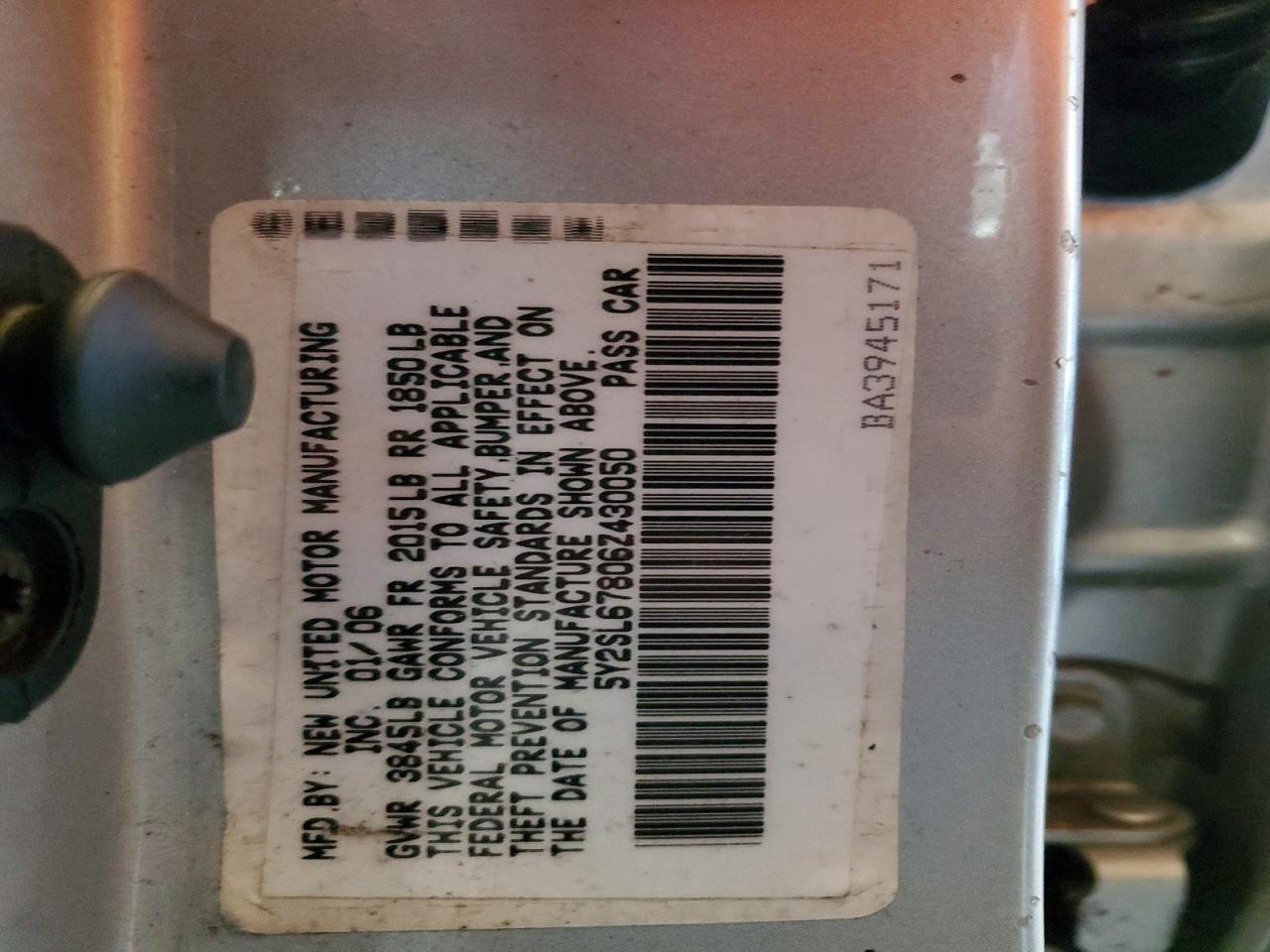 2006 Pontiac Vibe VIN 5Y2SL67806Z430050 photo 12