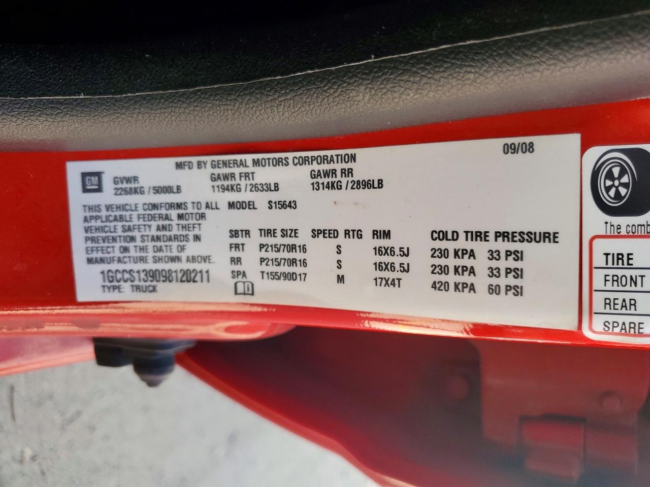 2009 Chevrolet Colorado VIN 1GCCS139098120211 photo 12