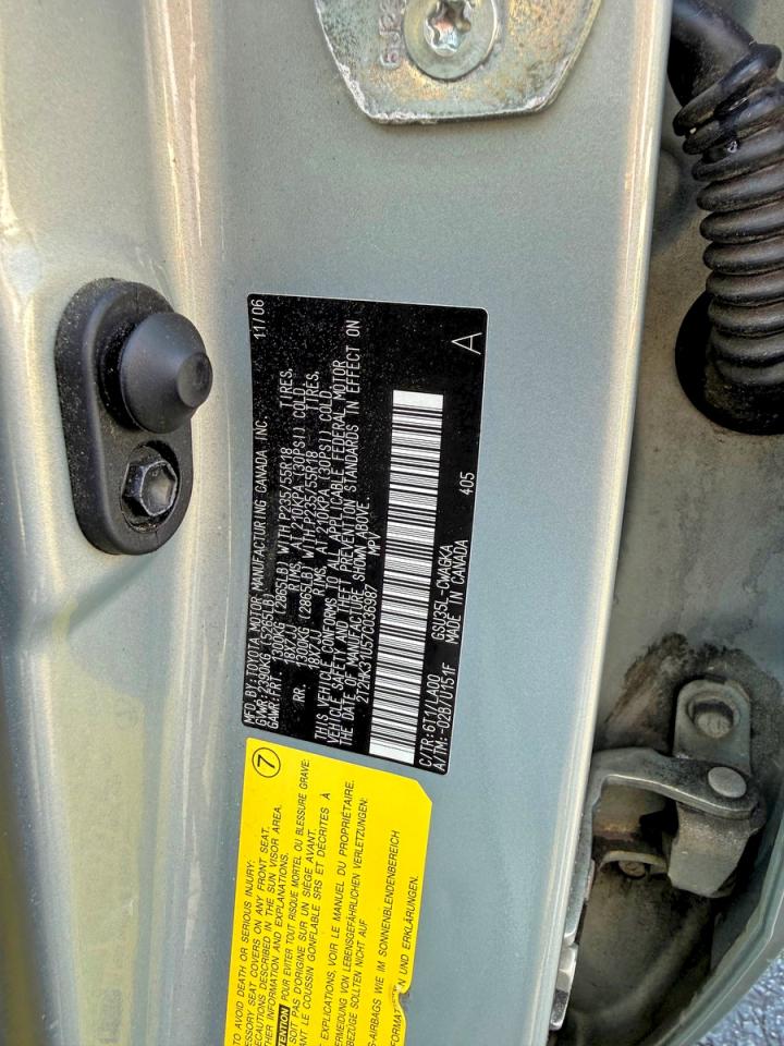 2007 Lexus Rx350 VIN 2T2HK31U57C036987 photo 10