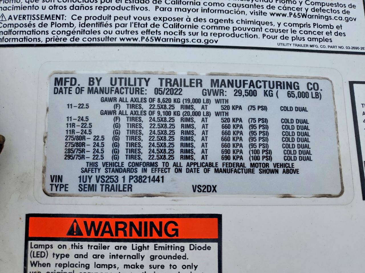 2023 UTILITY Trailbox VIN 1UYVS2531P3821441 photo 10