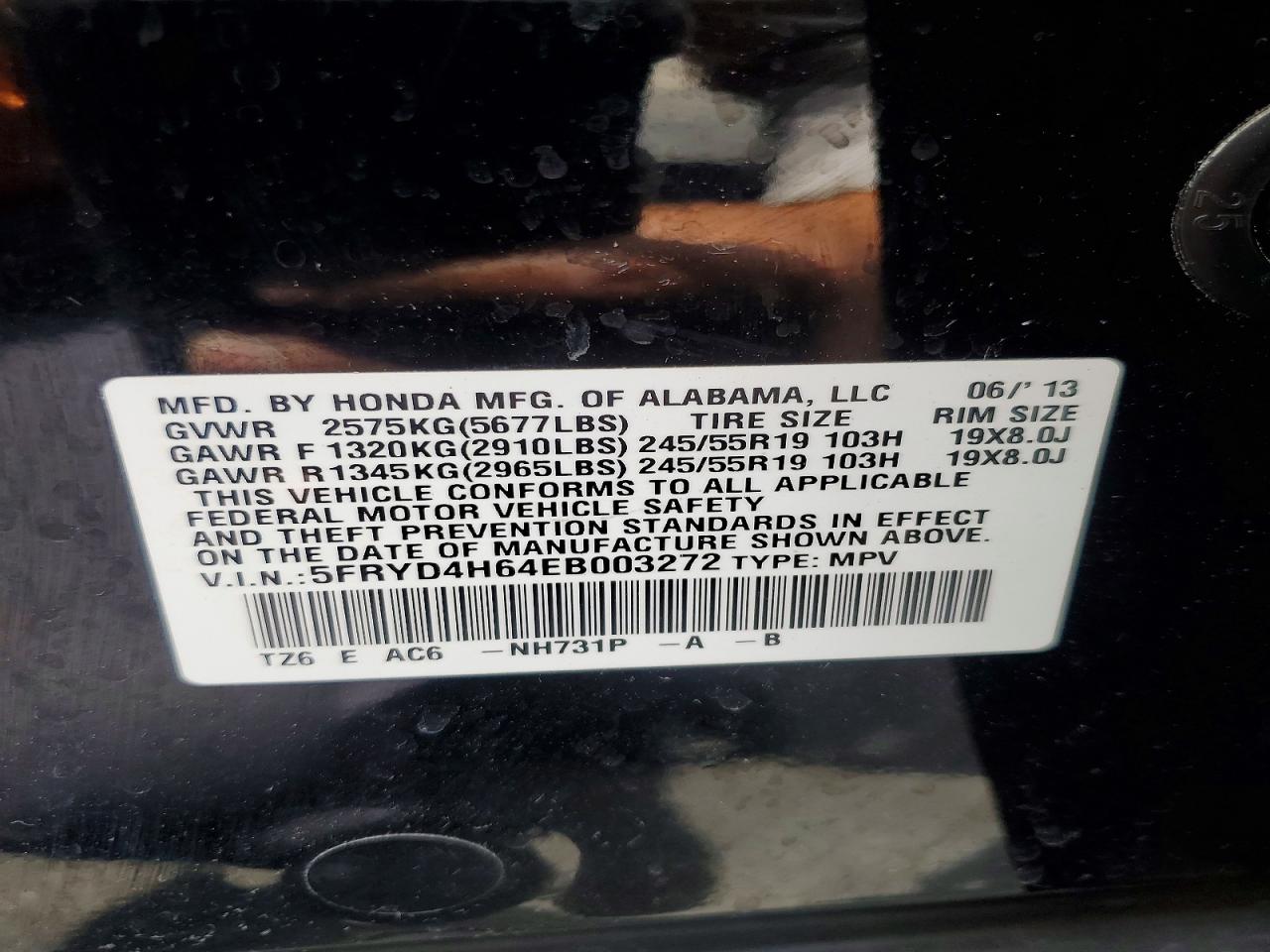 2014 Acura Mdx VIN 5FRYD4H64EB003272 photo 12