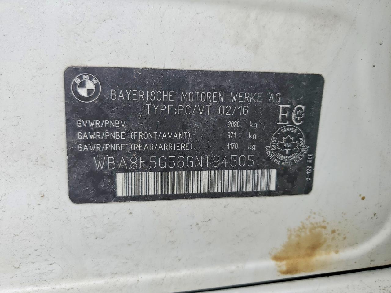2016 BMW 3 series VIN WBA8E5G56GNT94505 photo 12