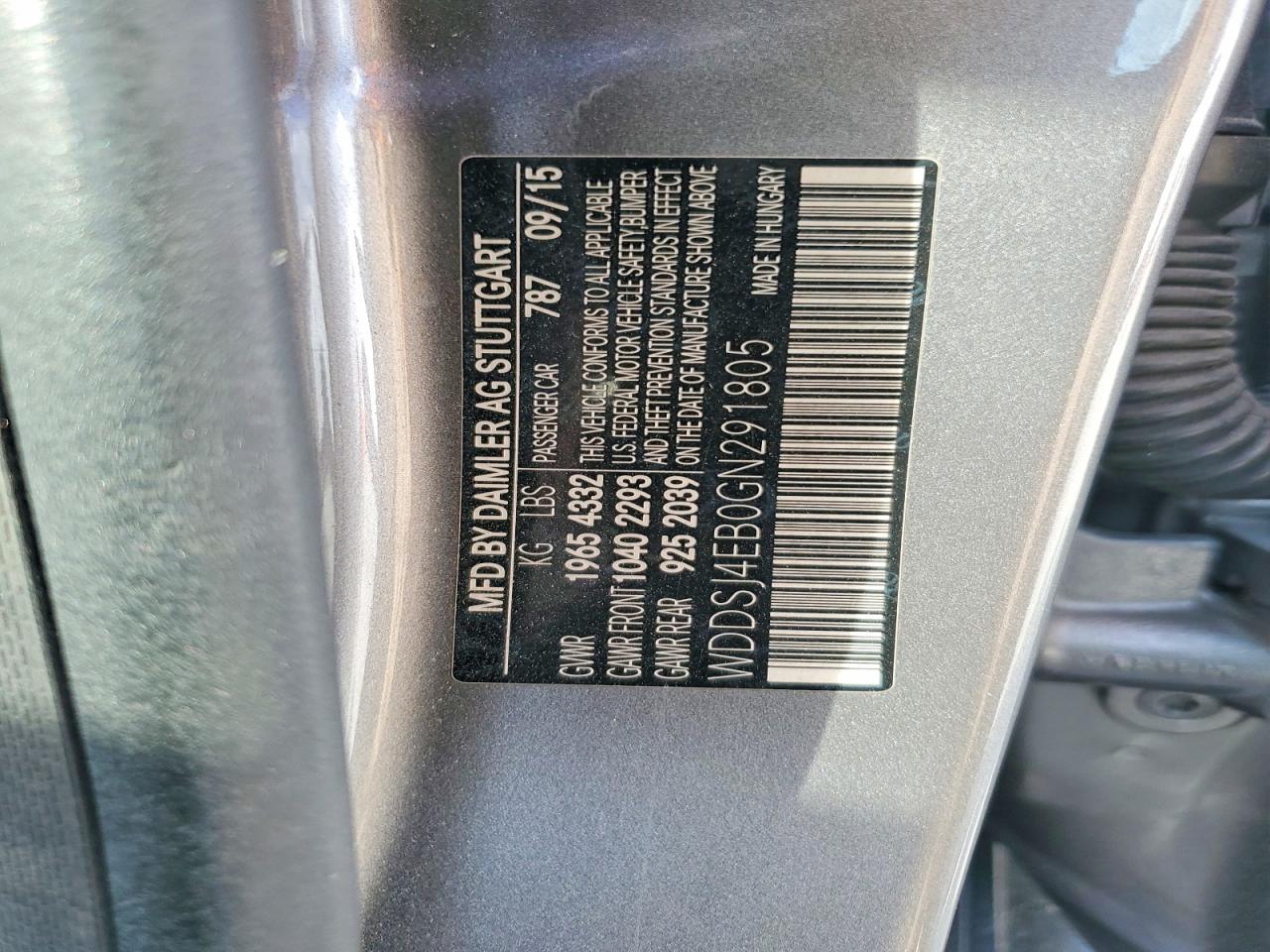 2016 Mercedes-Benz Cla-class VIN WDDSJ4EB0GN291805 photo 12