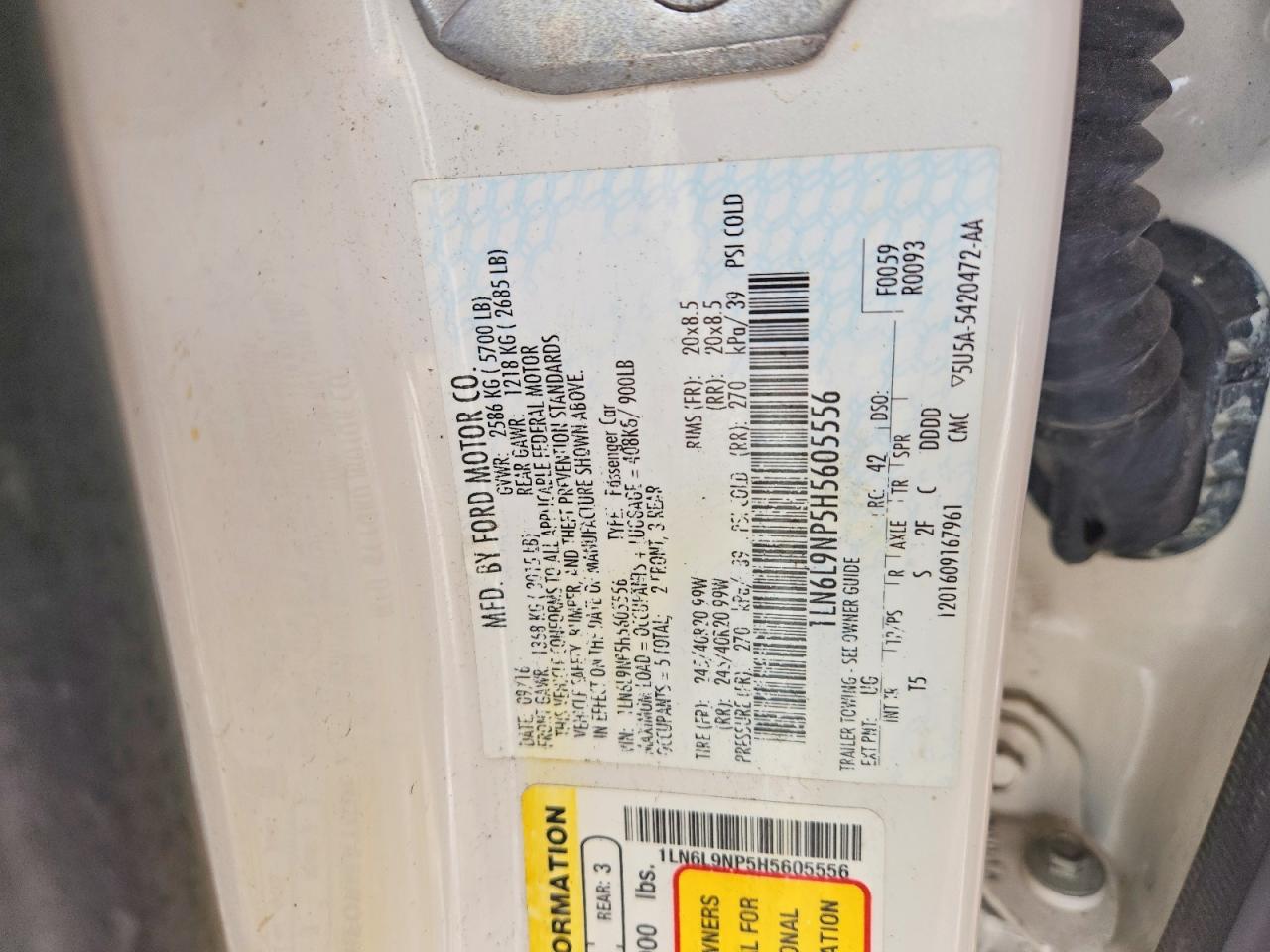 2017 Lincoln Continentl VIN 1LN6L9NP5H5605556 photo 12