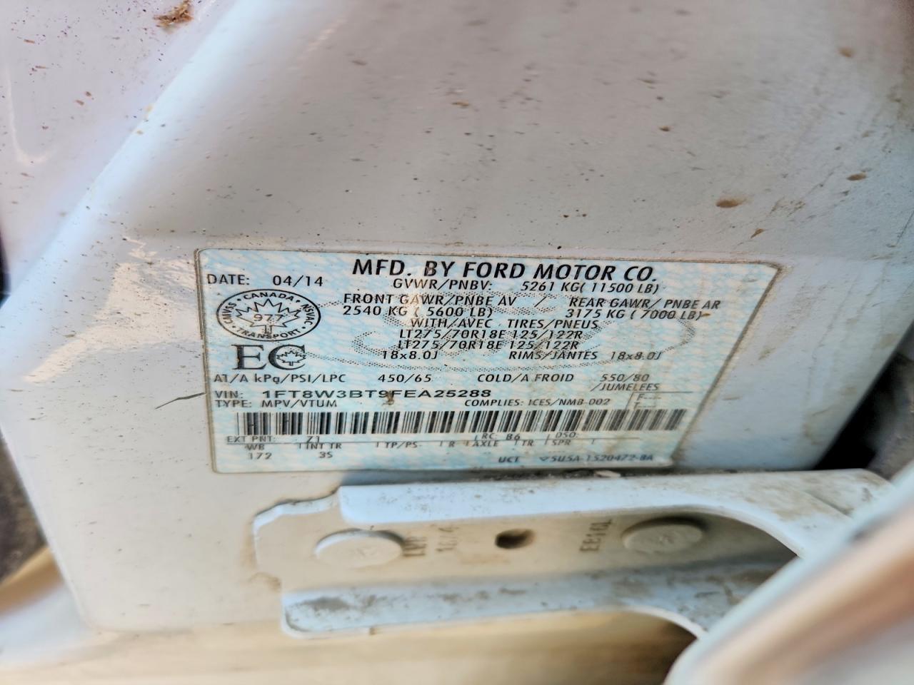 2015 Ford F350 VIN 1FT8W3BT9FEA25288 photo 12
