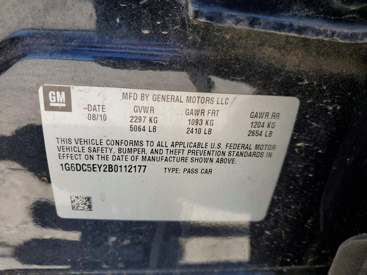 2011 Cadillac Cts VIN 1G6DC5EY2B0112177 photo 12