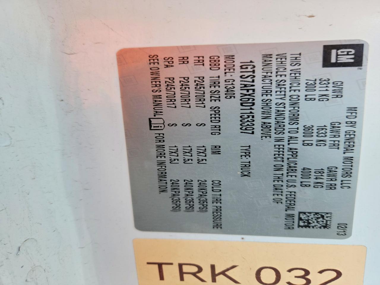 2013 GMC Savana VIN 1GTS7AFX6D1153397 photo 12