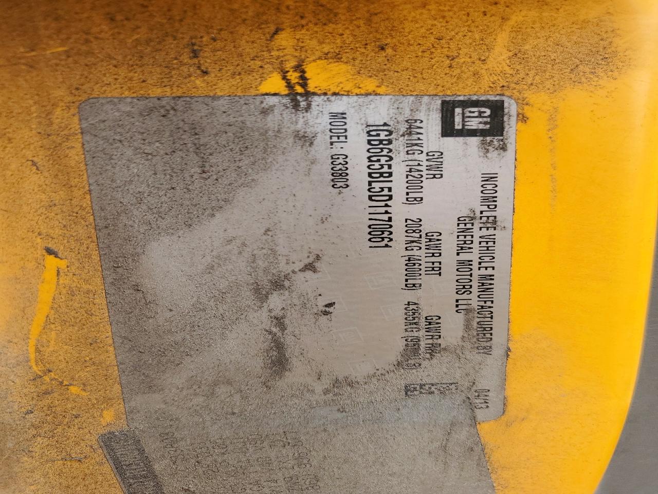 2013 Collins Express VIN 1GB6G5BL5D1170661 photo 10