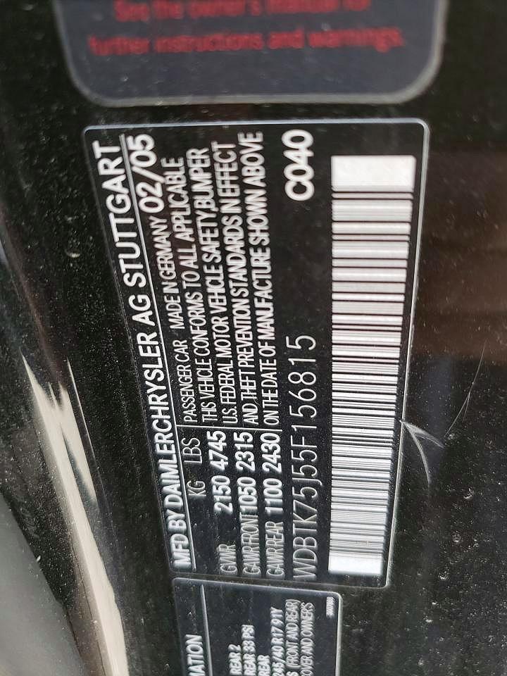 2005 MERCEDES-BENZ Clk-class VIN WDBTK75J55F156815 photo 12