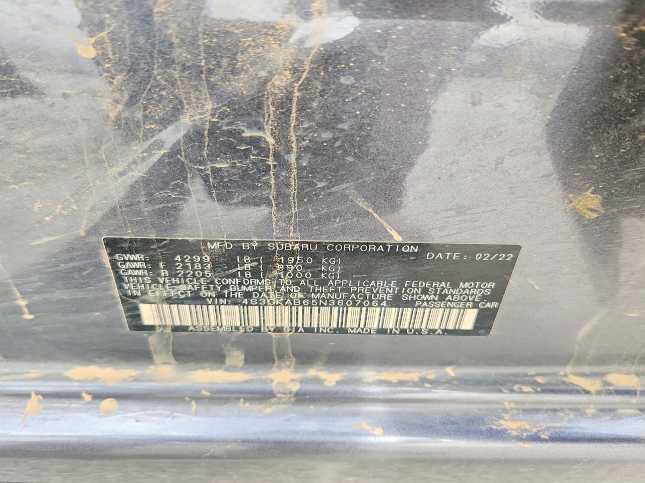 2022 Subaru Impreza VIN 4S3GKAB65N3607064 photo 12