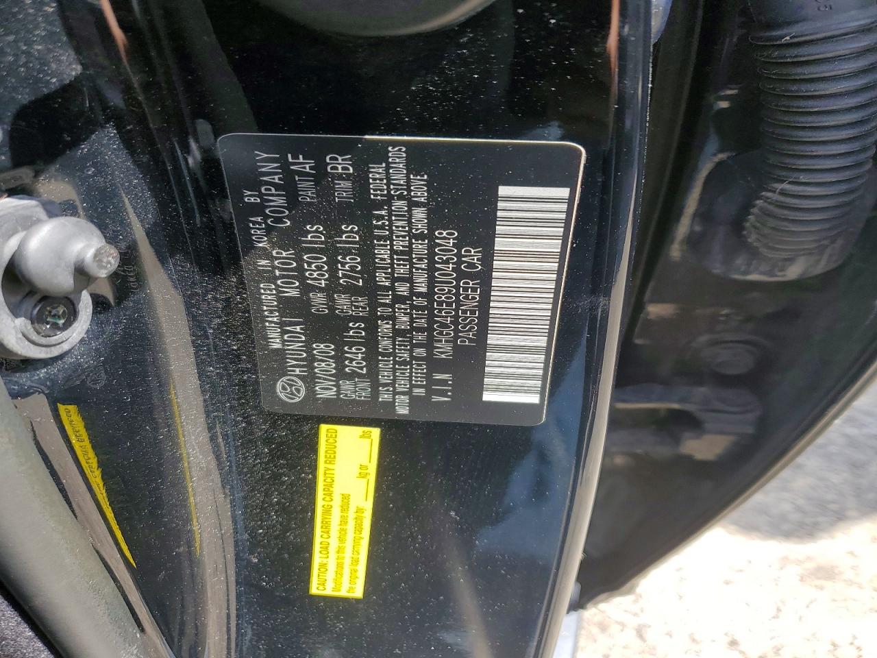 2009 Hyundai Genesis VIN KMHGC46E89U043048 photo 12