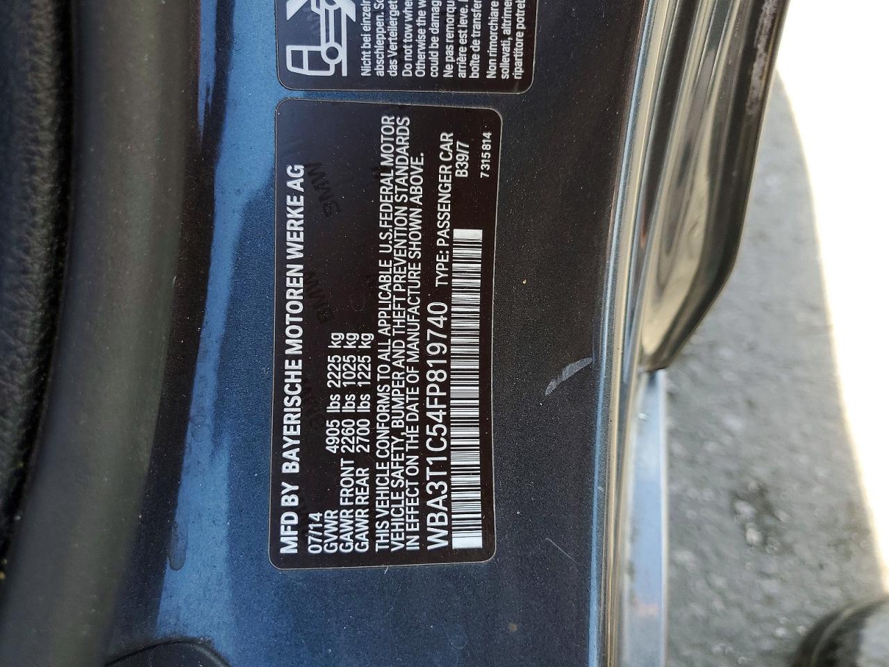 2015 BMW 4 series VIN WBA3T1C54FP819740 photo 12