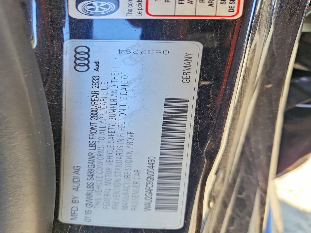 2016 Audi A7 VIN WAU2GAFC9GN004490 photo 12