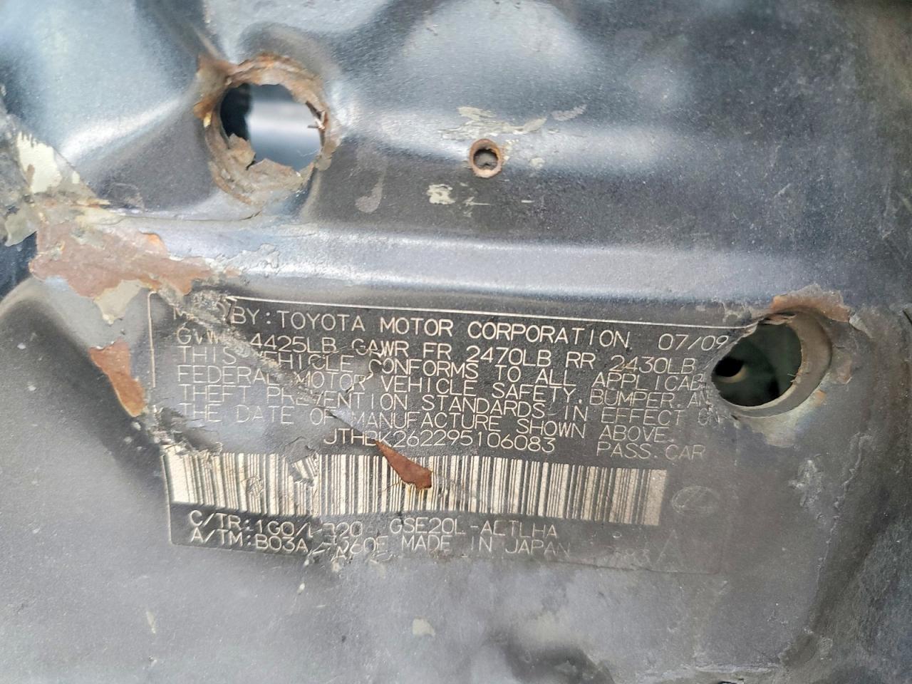 2009 Lexus Is VIN JTHBK262295106083 photo 12