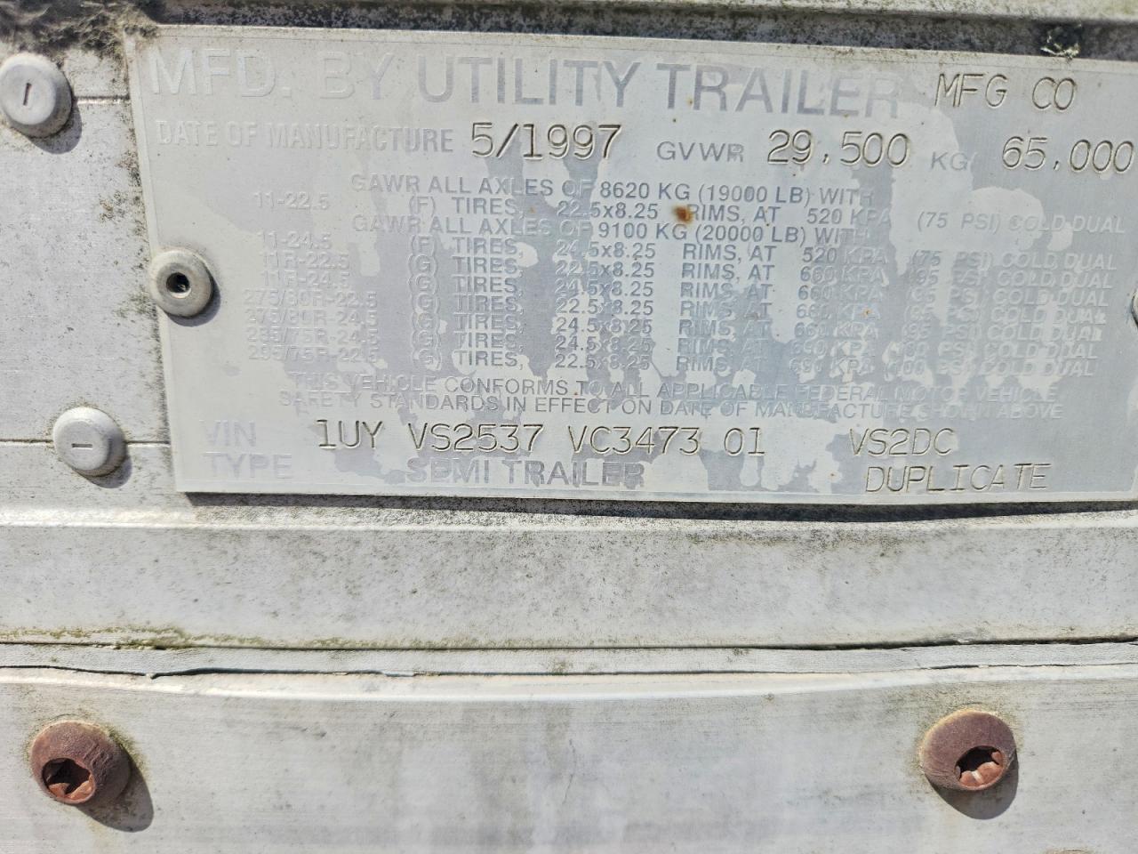 1997 UTILITY All models VIN 1UYVS2537VC347301 photo 10