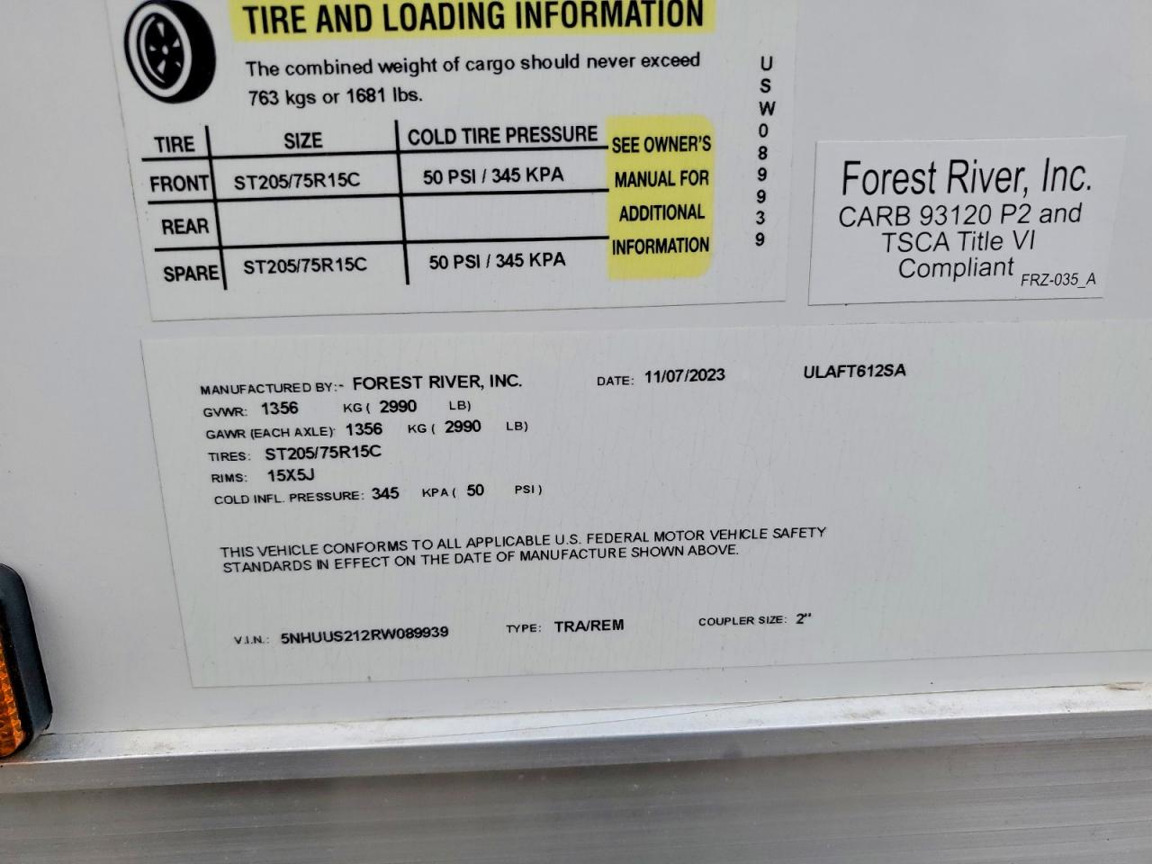 2024 FOREST Us cargo VIN 5NHUUS212RW089939 photo 10