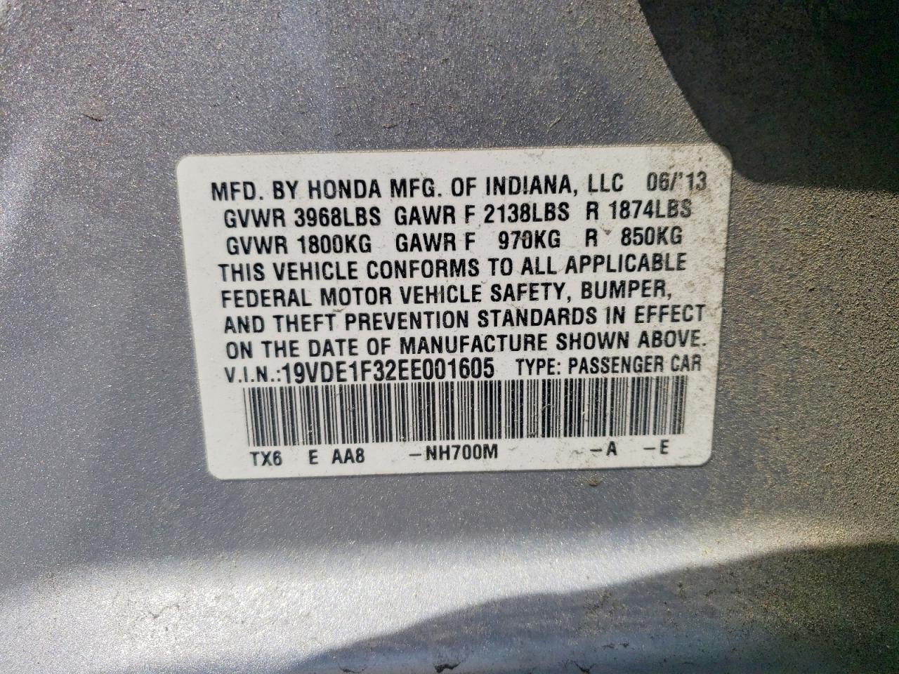 2014 Acura Ilx VIN 19VDE1F32EE001605 photo 12