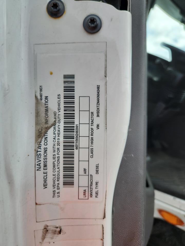 2019 International All other VIN 3HSDXTZN4KN042492 photo 10