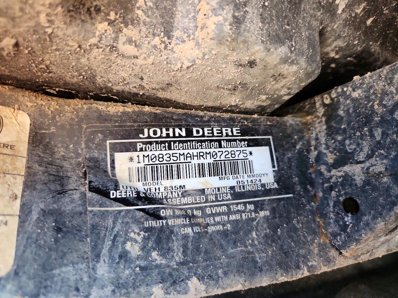 2024 JOHN 835m VIN 1M0835MAHRM072875 photo 10