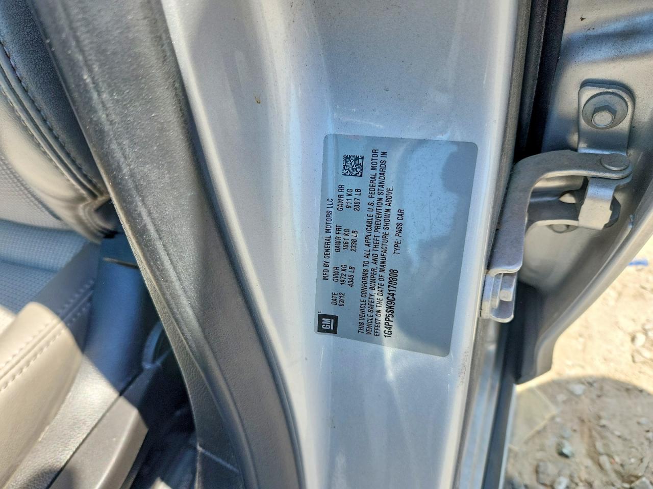 2012 BUICK Verano VIN 1G4PP5SK9C4170808 photo 12