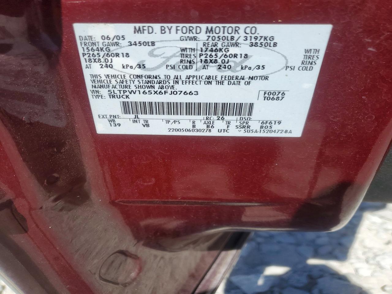 2006 Lincoln Mark lt VIN 5LTPW165X6FJ07663 photo 12