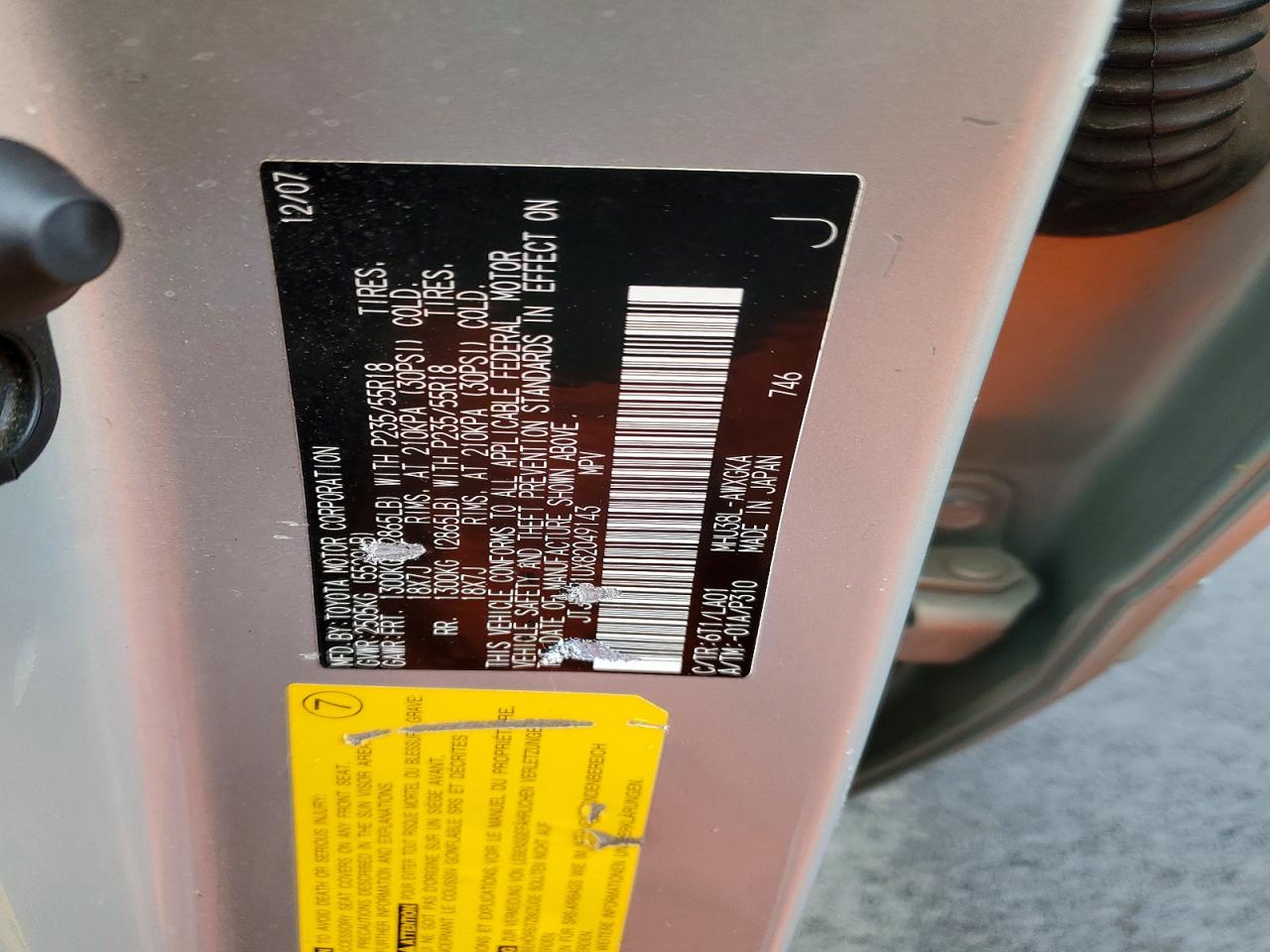 2008 Lexus Rx400 VIN JTJHW31UX82049143 photo 12
