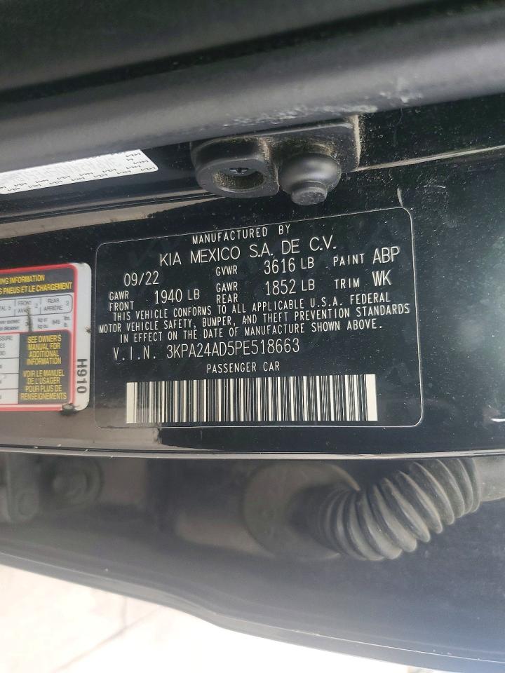 2023 Kia Rio VIN 3KPA24AD5PE518663 photo 12