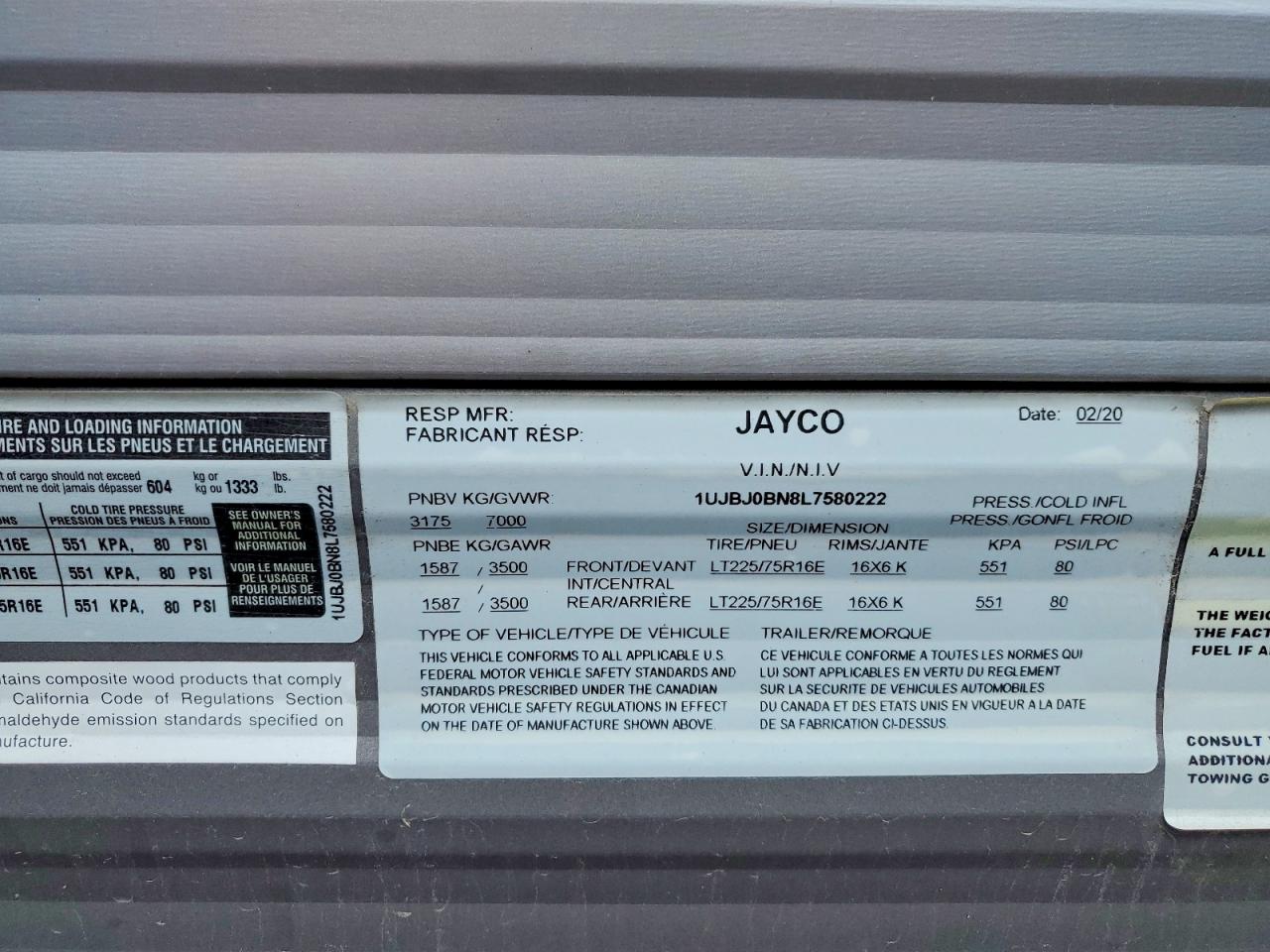 2020 JAYCO Jay flight VIN 1UJBJ0BN8L7580222 photo 10
