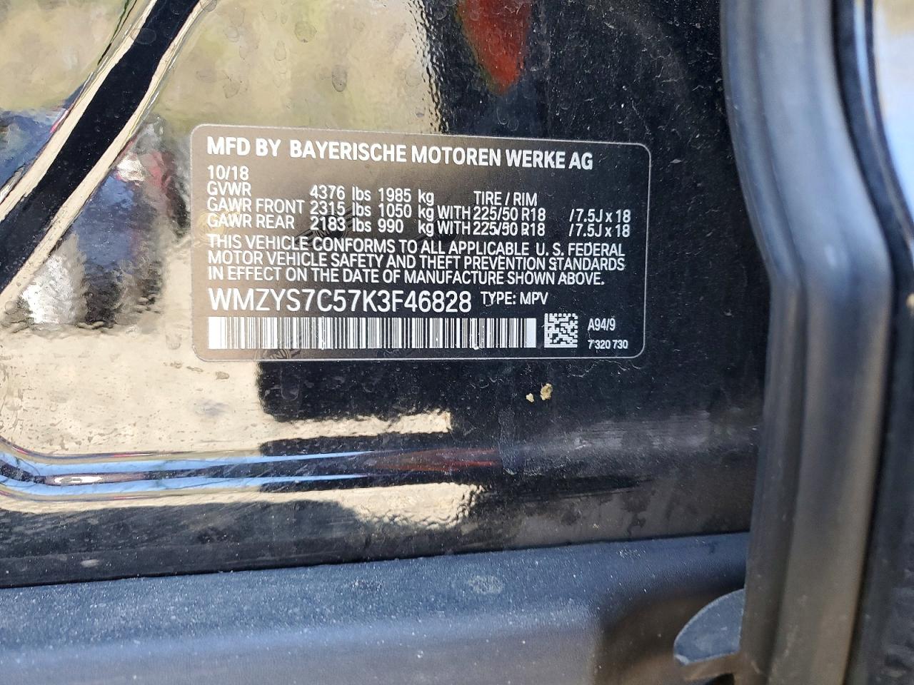 2019 Mini Cooper VIN WMZYS7C57K3F46828 photo 12