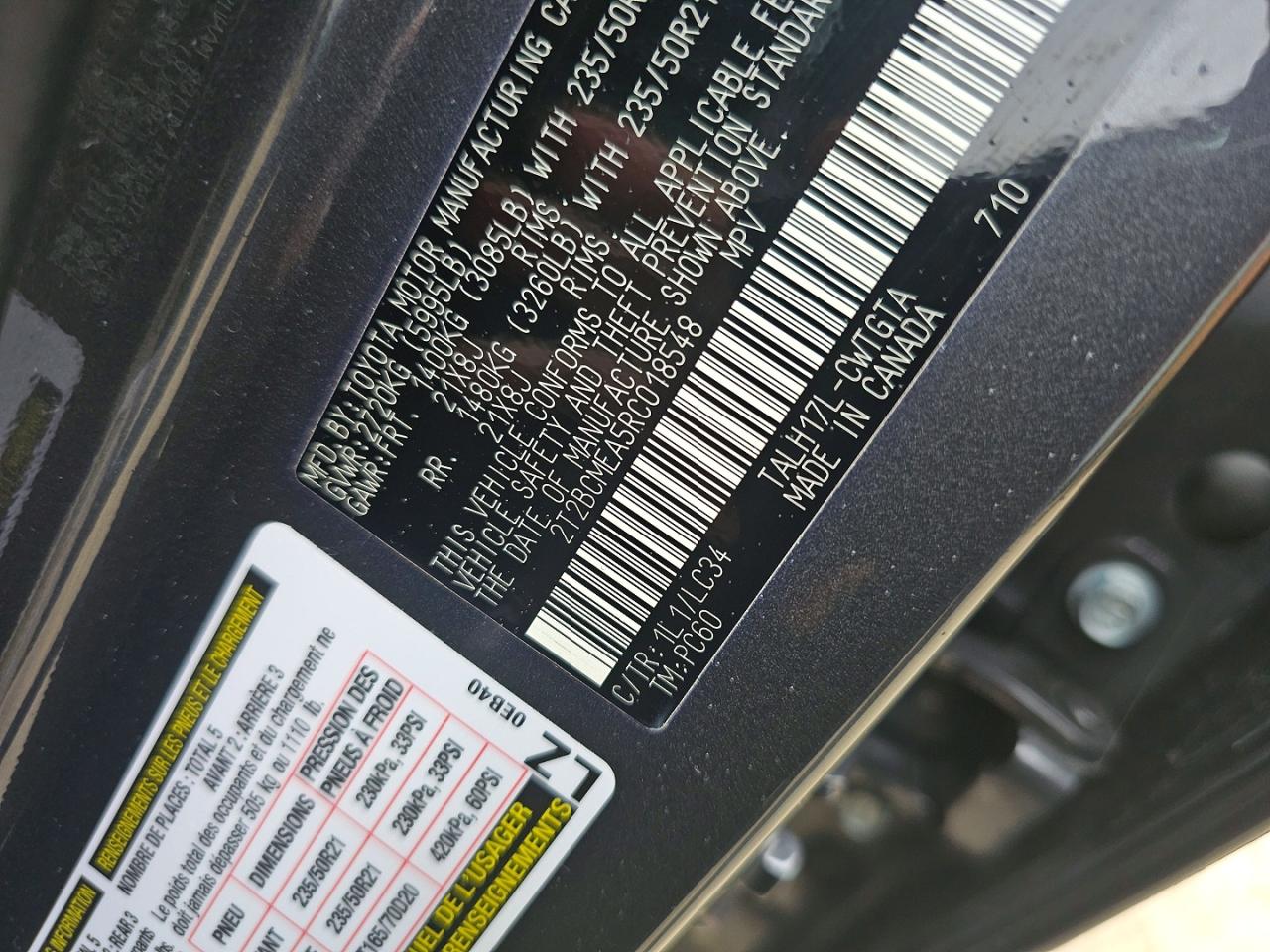 2024 Lexus Rx450 VIN 2T2BCMEA5RC018548 photo 10