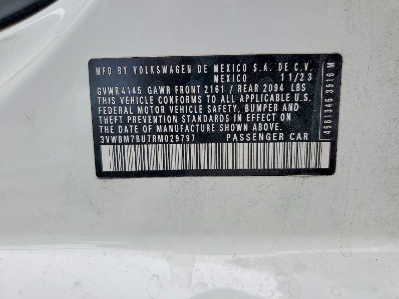 2024 Jetta VIN 3VWBM7BU7RM029797 photo 12