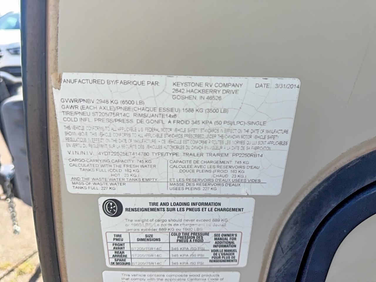 2014 KEYSTONE Passport u VIN 4YDT22525ET414780 photo 10