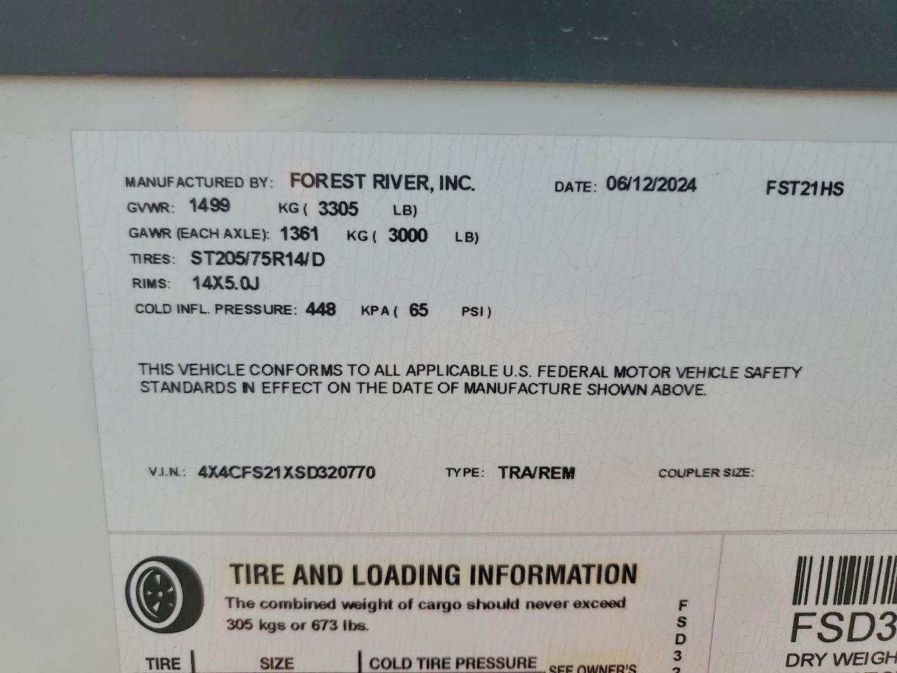 2025 FOREST All models VIN 4X4CFS21XSD320770 photo 10