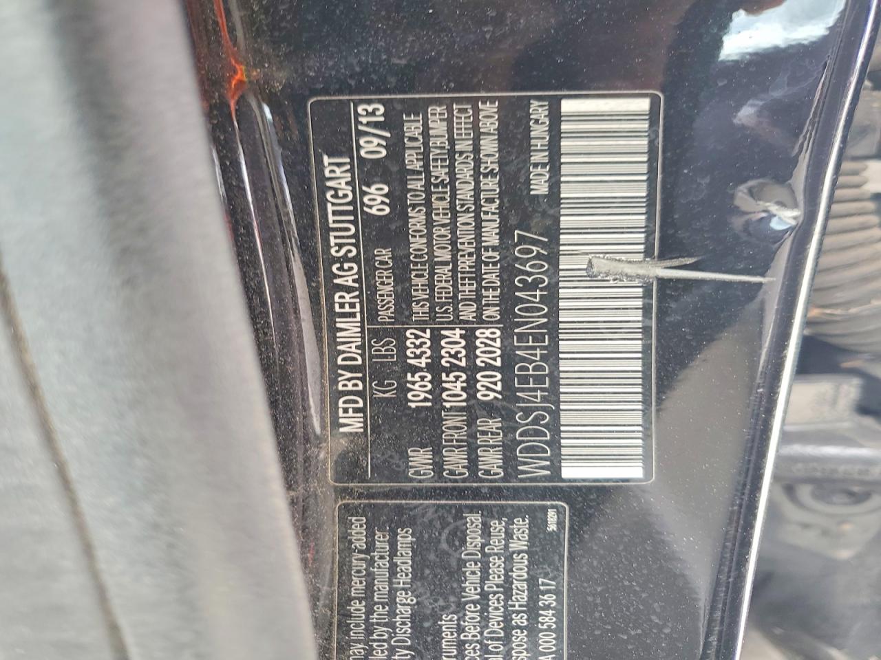 2014 Mercedes-Benz Cla-class VIN WDDSJ4EB4EN043697 photo 12