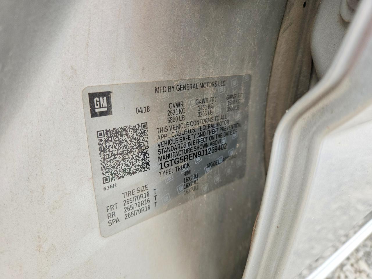 2018 GMC Canyon VIN 1GTG5BEN9J1269402 photo 12