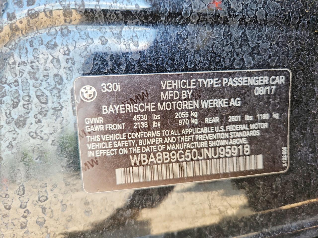 2018 BMW 3 series VIN WBA8B9G50JNU95918 photo 12