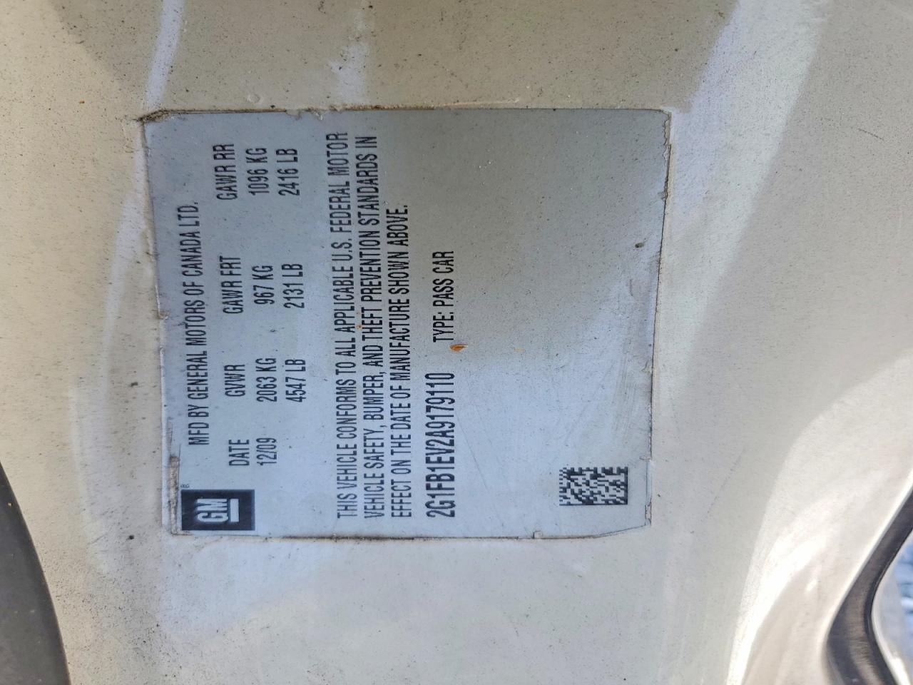 2010 Chevrolet Camaro VIN 2G1FB1EV2A9179110 photo 12